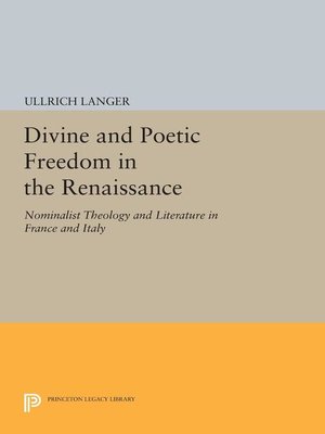 cover image of Divine and Poetic Freedom in the Renaissance